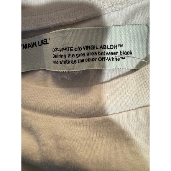 Off-White FW20 “MAIN LABEL” Arrows Logo White Cotton T-Shirt Small - Picture 4 of 9